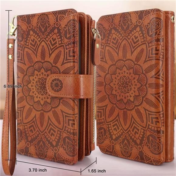 For iPhone 14 Pro Max 6.7in 5G 2022 Durable PU Leather Wallet Case with Strap - Picture 3 of 6